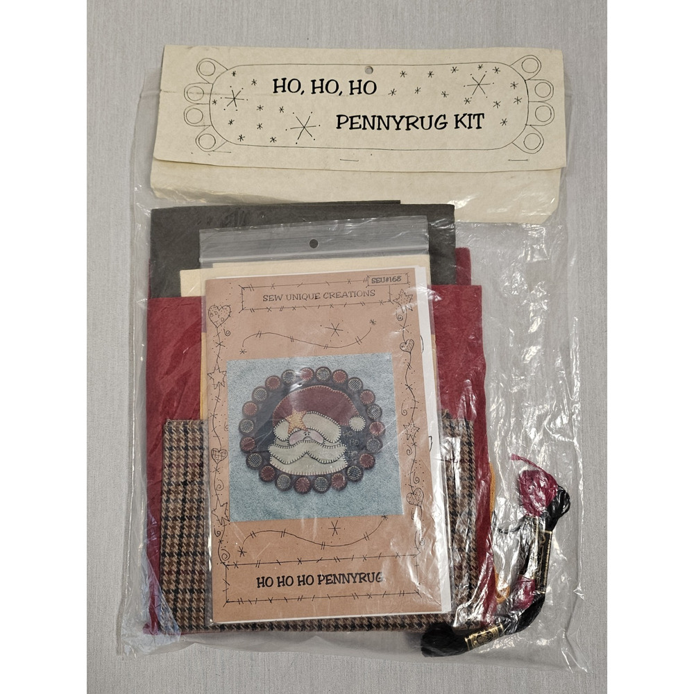 Ho Ho Ho Penny Rug Kit by Sew Unique Creations #168 - Vintage New